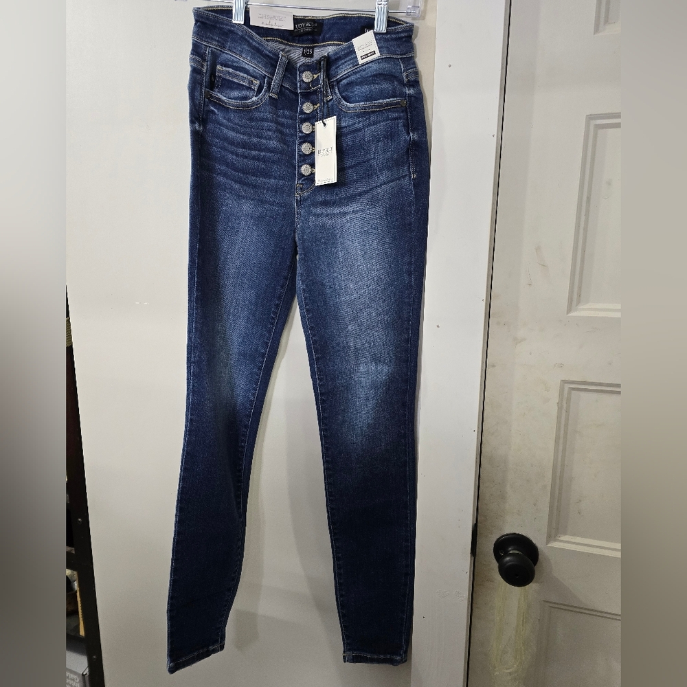Size 1/25! NWTS! Judy Blue High‎ Rise Women Jeans - Dark Blue
